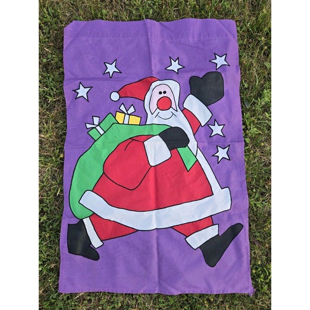 28”x38” Large Garden Flag Christmas Presents Santa Winter North Pole Outdoor